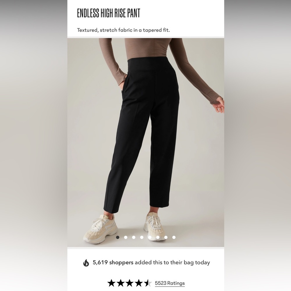 Athleta Endless High Rise Pant Black Size 4 Petite 4P NWT